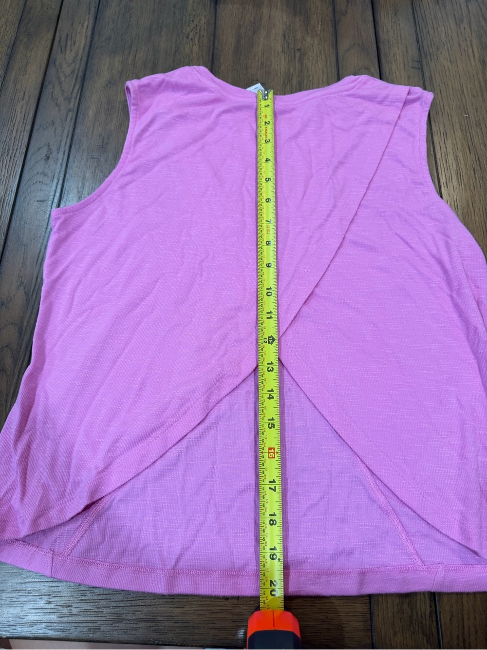 Te Verde Pink Sleeveless Tank with Diagonal Seams - Picture 3 of 3